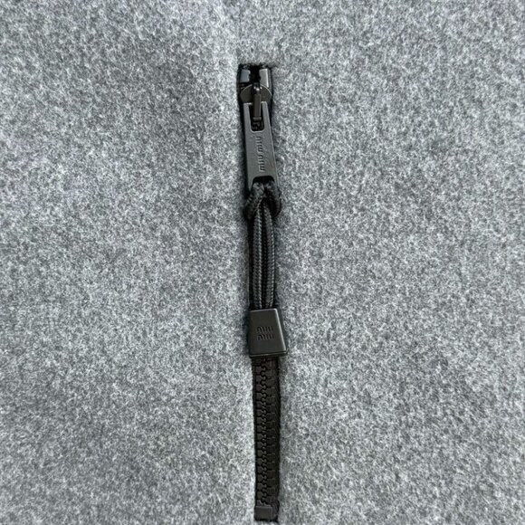 MIU MIU SS24 Women's Logo Embroidered Stand Collar Zipper Jacket - Picture 2 of 5